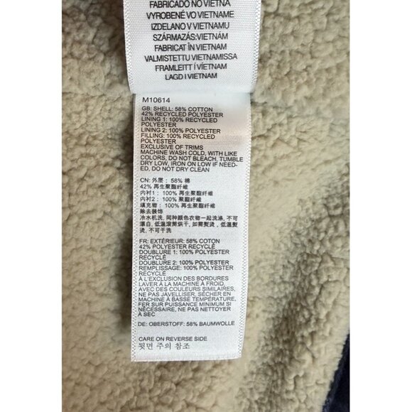 Marmot XL Ridgefield Heavyweight Sherpa Lined Blue Flannel Shirt Jacket NWT - Picture 8 of 10